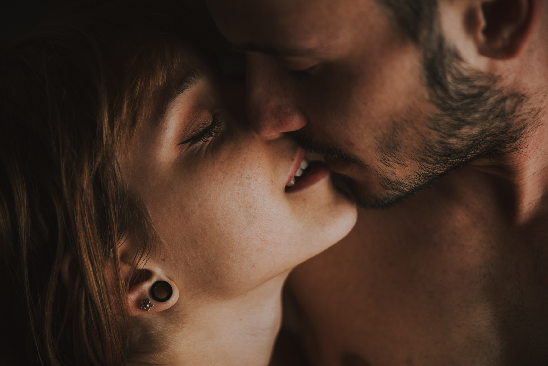 Young Couple Kiss 