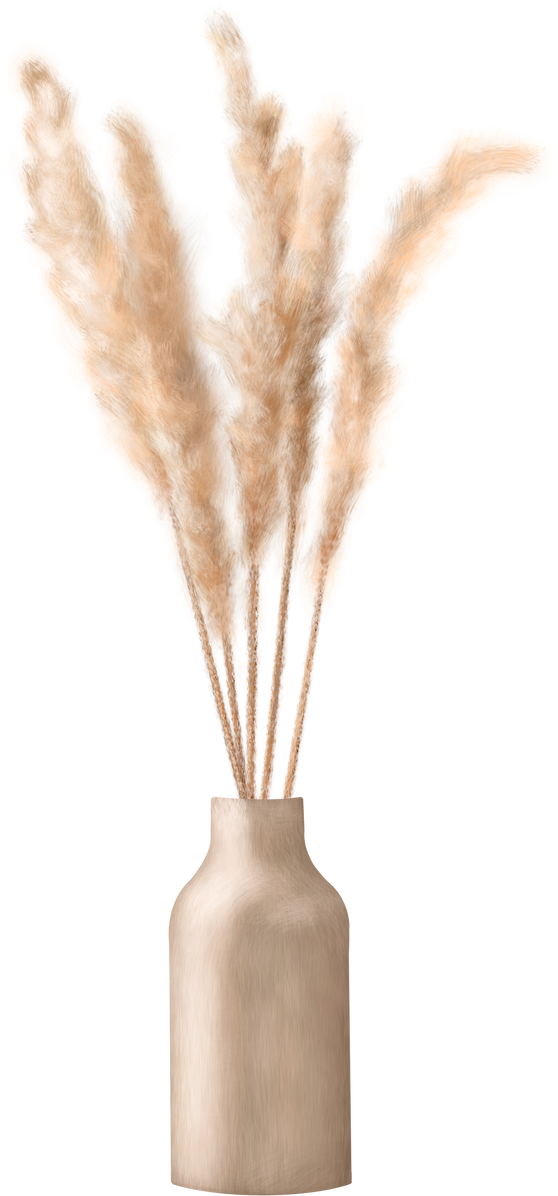 Pampas Grass Vase